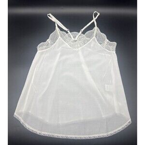 JODIFL Cream Lace Trim Layering Adjustable Straps Cami Tank Top Sz Small NEW